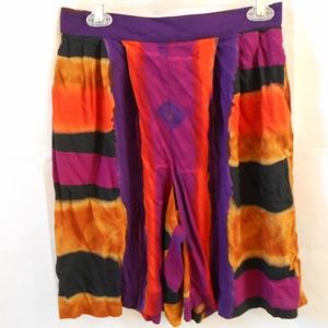 VTG TIE DYE SHORT SET PURPLE ORANGE SMALL